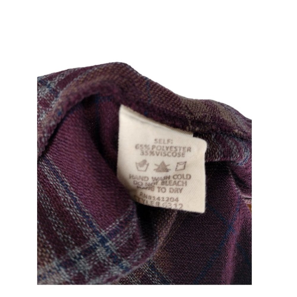 Plaid Ruffle Blouse Size M - Picture 7 of 7